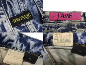 HYSTERIC GLAMOUR ヒステリックグラマー スタッズデニムパンツ スキニー レディース サイズXS ブルー 美品 中古 4c71326