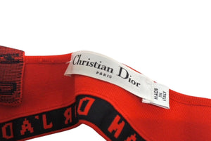 極美品 CHRISTIAN DIOR クリスチャンディオール ブラレット レディース レーヨン サイズS レッド 中古 4c071347