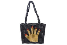 画像をギャラリービューアに読み込む, 極美品 Susan Alexandra スーザン アレクサンドラ Hand bag ハンドバッグ 手形 2020SS ビーズ ブラック オレンジ レッド 中古 4c071353