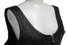 Load image into Gallery viewer, Christian Dior クリスチャンディオール ベスト 現行タグ 125B10AL015 ラムレザー ブラック シルバー金具 サイズ34 美品 中古 4c071374