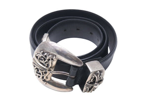 CHROME HEARTS クロムハーツ BLT CLASSIC 1.5 3PIECE タロンベルト サイズ36 レザー シルバー925 ブラック 美品 中古 4c071375