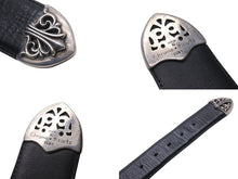 画像をギャラリービューアに読み込む, CHROME HEARTS クロムハーツ BLT CLASSIC 1.5 3PIECE タロンベルト サイズ36 レザー シルバー925 ブラック 美品 中古 4c071375