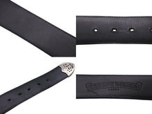 画像をギャラリービューアに読み込む, CHROME HEARTS クロムハーツ BLT CLASSIC 1.5 3PIECE タロンベルト サイズ36 レザー シルバー925 ブラック 美品 中古 4c071375