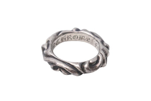 CHROME HEARTS クロムハーツ SCRL BAND スクロールバンド リング 指輪 シルバー925 シルバー ブラック 5.069g 美品 中古 4c071379