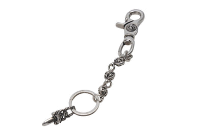 CHROME HEARTS クロムハーツ ダガーチャーム キーリング クロスボール 重量約67.0g シルバー925 3ボール STERLING刻印 美品 中古 4c071380