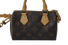 Load image into Gallery viewer, 極美品 LOUIS VUITTON ルイヴィトン ナノスピーディ 2WAYショルダーバッグ M81085 モノグラムキャンバス ブラウン 中古 4c071381