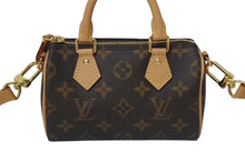 Load image into Gallery viewer, 極美品 LOUIS VUITTON ルイヴィトン ナノスピーディ 2WAYショルダーバッグ M81085 モノグラムキャンバス ブラウン 中古 4c071381