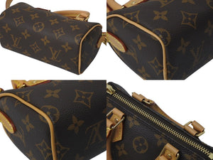 極美品 LOUIS VUITTON ルイヴィトン ナノスピーディ 2WAYショルダーバッグ M81085 モノグラムキャンバス ブラウン 中古 4c071381