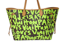 Load image into Gallery viewer, LOUIS VUITTON ルイヴィトン モノグラム グラフィティ ネヴァーフルGM M93703 ブラウン グリーン 美品 中古 4c071382