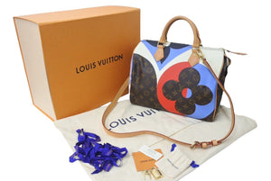 新品同様 LOUIS VUITTON ルイヴィトン モノグラム ゲームオン スピーディー バンドリエール 30 2WAY ハンドバッグ M57451 マルチカラー ショルダーバッグ 中古 4c071383