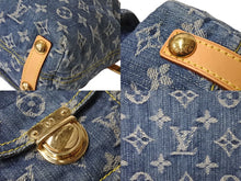 Load image into Gallery viewer, 極美品 LOUIS VUITTON ルイヴィトン バギーPM ショルダーバッグ M95049 モノグラムデニム ヌメ革 ブルー ゴールド 中古 4c071384