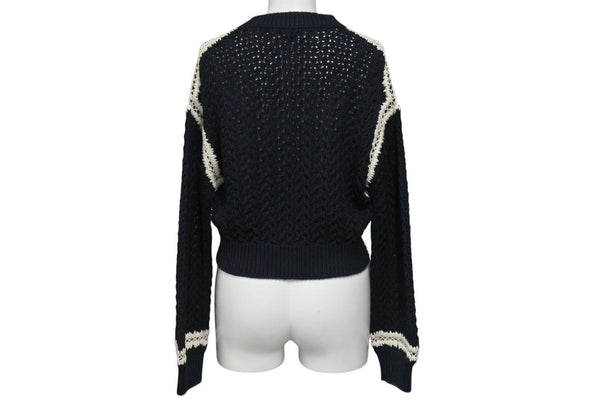CHANEL Chanel Setup P72105K10363 Sweater Pants Size 34 Here Mark Braided Black Good Condition Used 4c071387