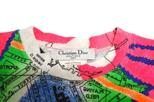 画像をギャラリービューアに読み込む, Christian Dior クリスチャンディオール 半袖Tシャツ 地図 マップ 1H12055026 フランス製 コットン マルチカラー 38 美品 中古 4c071391