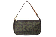 Load image into Gallery viewer, LOUIS VUITTON ルイヴィトン ポシェットアクセソワールモノグラムグラフィティ M92191 ハンドバッグ カーキ 中古 4c071394