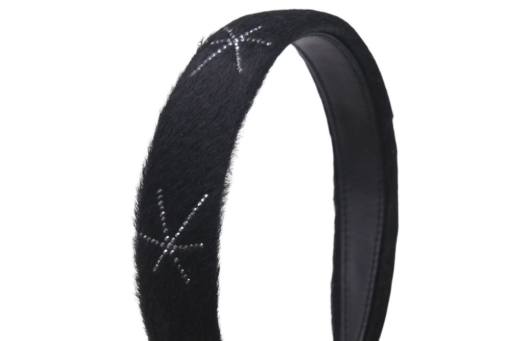 Very good condition Collete Malouf Collete Malouf Headband Hair Accessory Cross Rhinestone Harako Black Used 4c071401