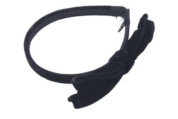 Very good condition Reine Claude Headband Ribbon Hair Accessory Velor Black Used 4c071402