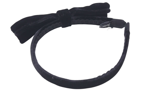 Very good condition Reine Claude Headband Ribbon Hair Accessory Velor Black Used 4c071402