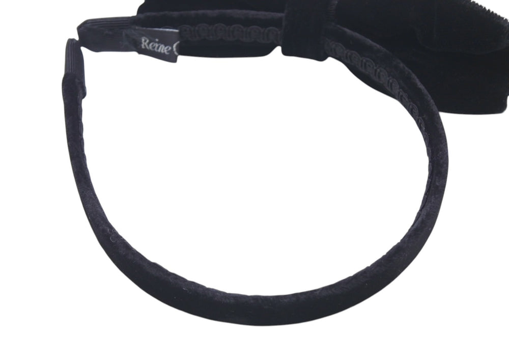 Very good condition Reine Claude Headband Ribbon Hair Accessory Velor Black Used 4c071402