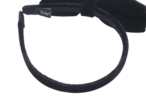 Very good condition Reine Claude Headband Ribbon Hair Accessory Velor Black Used 4c071402