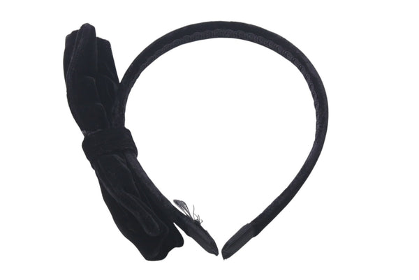 Very good condition Reine Claude Headband Ribbon Hair Accessory Velor Black Used 4c071402