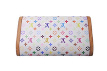 画像をギャラリービューアに読み込む, LOUIS VUITTON ルイヴィトン ポルトトレゾール インターナショナル 長財布 M92659 村上隆 ホワイト マルチカラー PVC 美品 中古 4c071410