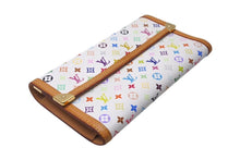 画像をギャラリービューアに読み込む, LOUIS VUITTON ルイヴィトン ポルトトレゾール インターナショナル 長財布 M92659 村上隆 ホワイト マルチカラー PVC 美品 中古 4c071410
