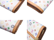 画像をギャラリービューアに読み込む, LOUIS VUITTON ルイヴィトン ポルトトレゾール インターナショナル 長財布 M92659 村上隆 ホワイト マルチカラー PVC 美品 中古 4c071410