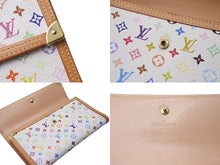 画像をギャラリービューアに読み込む, LOUIS VUITTON ルイヴィトン ポルトトレゾール インターナショナル 長財布 M92659 村上隆 ホワイト マルチカラー PVC 美品 中古 4c071410