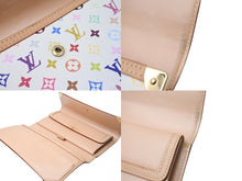 画像をギャラリービューアに読み込む, LOUIS VUITTON ルイヴィトン ポルトトレゾール インターナショナル 長財布 M92659 村上隆 ホワイト マルチカラー PVC 美品 中古 4c071410