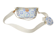 画像をギャラリービューアに読み込む, LOUIS VUITTON ルイヴィトン ショルダーバッグ ミュルティ ポシェット アクセソワール モノグラムタイル 2024-2025AW ホワイト ブルー M25374 良品 中古 4c071412