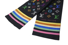 画像をギャラリービューアに読み込む, LOUIS VUITTON ルイヴィトン ネクタイ モノグラム マルチカラー イタリア製 シルク ブラック 美品 中古 4c071429
