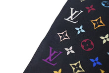 画像をギャラリービューアに読み込む, LOUIS VUITTON ルイヴィトン ネクタイ モノグラム マルチカラー イタリア製 シルク ブラック 美品 中古 4c071429