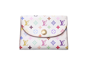 LOUIS VUITTON ルイヴィトン コインケース カードケース CA3099 スペイン製 PVC ホワイト マルチカラー 美品 中古 4c071431