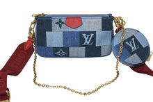 画像をギャラリービューアに読み込む, 極美品 LOUIS VUITTON ルイヴィトン ミュルティポシェット アクセソワール アクセサリーポーチ M44990 デニム モノグラム 中古 4c071432