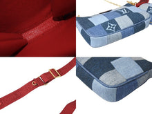画像をギャラリービューアに読み込む, 極美品 LOUIS VUITTON ルイヴィトン ミュルティポシェット アクセソワール アクセサリーポーチ M44990 デニム モノグラム 中古 4c071432