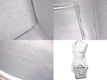 Load image into Gallery viewer, 極美品 CELINE セリーヌ ラゲージ ナノ 2WAY ショルダーバッグ ハンドバッグ イタリア製 レザー シルバー シルバー金具 中古 4c071436