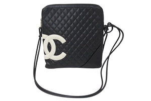 CHANEL シャネル ラージポシェット ショルダーバッグ A25179 8番台 ココマーク ソフトカーフスキン シルバー金具 美品 中古 4c071442