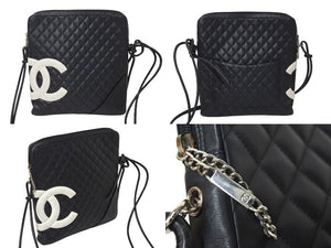 CHANEL シャネル ラージポシェット ショルダーバッグ A25179 8番台 ココマーク ソフトカーフスキン シルバー金具 美品 中古 4c071442