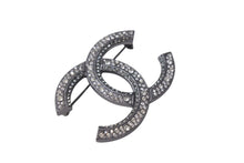 Load image into Gallery viewer, 極美品 CHANEL シャネル DOUBLE C BROCHE ダブル C ブローチ レディース シルバー 金属 中古 4c071444