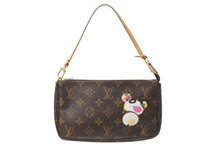 画像をギャラリービューアに読み込む, LOUIS VUITTON ルイヴィトン ポシェット アクセソワール パンダ M51981 モノグラム アクセポ ハンドバッグ 村上隆 美品 中古 4c071453