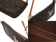 画像をギャラリービューアに読み込む, LOUIS VUITTON ルイヴィトン ポシェット アクセソワール パンダ M51981 モノグラム アクセポ ハンドバッグ 村上隆 美品 中古 4c071453