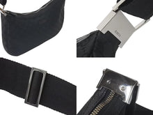 Load image into Gallery viewer, GUCCI グッチ GG柄 ハンドバック ショルダーバッグ 122790 キャンバス レザー ブラック シルバー金具 美品 中古 4c071459