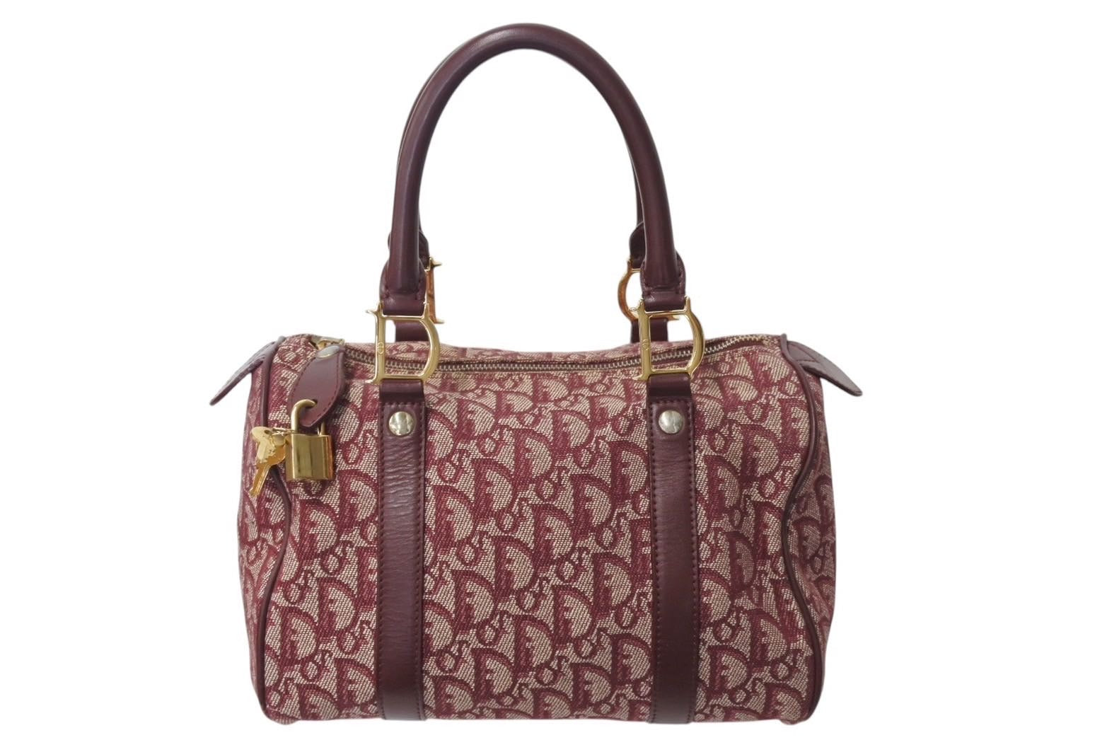 DIOR ディオール ハンドバッグ/ヴィンテージ 極 美品 Christian Dior ディオール ヴィンテージ ハニカム ロゴ 柄