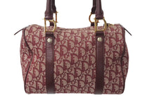 画像をギャラリービューアに読み込む, Christian Dior ディオール ハンドバッグ カバン スピーディ 25cm ボストン トロッター レッド ジャガード 美品 中古 4c071463