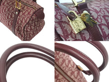画像をギャラリービューアに読み込む, Christian Dior ディオール ハンドバッグ カバン スピーディ 25cm ボストン トロッター レッド ジャガード 美品 中古 4c071463