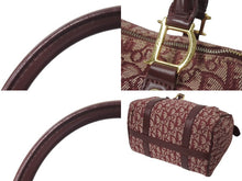 画像をギャラリービューアに読み込む, Christian Dior ディオール ハンドバッグ カバン スピーディ 25cm ボストン トロッター レッド ジャガード 美品 中古 4c071463