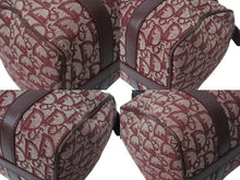 画像をギャラリービューアに読み込む, Christian Dior ディオール ハンドバッグ カバン スピーディ 25cm ボストン トロッター レッド ジャガード 美品 中古 4c071463