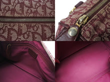 画像をギャラリービューアに読み込む, Christian Dior ディオール ハンドバッグ カバン スピーディ 25cm ボストン トロッター レッド ジャガード 美品 中古 4c071463