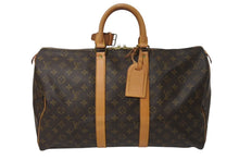 Load image into Gallery viewer, LOUIS VUITTON ルイヴィトン モノグラム キーポル45 ボストンバッグ M41428 ブラウン ゴールド金具 美品 中古 4c071467