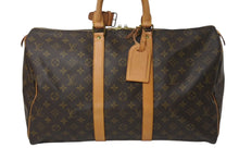 Load image into Gallery viewer, LOUIS VUITTON ルイヴィトン モノグラム キーポル45 ボストンバッグ M41428 ブラウン ゴールド金具 美品 中古 4c071467